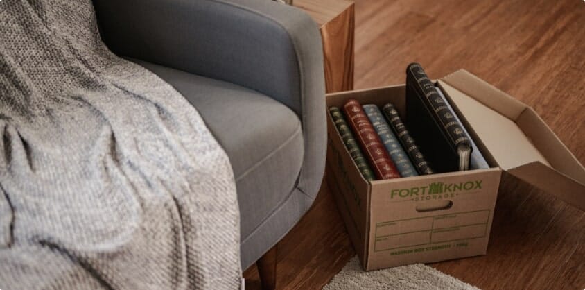 Fort Knox Storage box filled with books