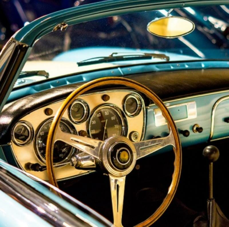 The interior of a car