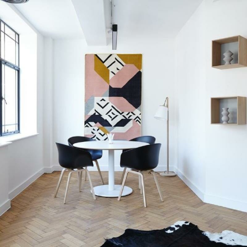 A stylish dining room